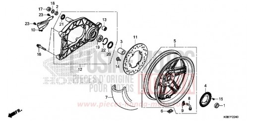 REAR WHEEL/SWINGARM NSS300AK de 2019